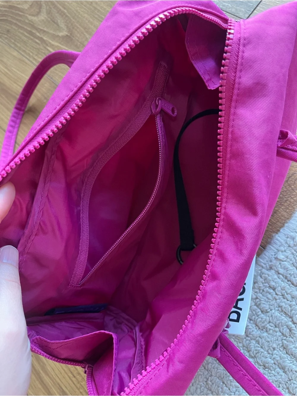 BAGGU Deep Fuchsia Bowler Bag BNWT - Picture 11 of 15